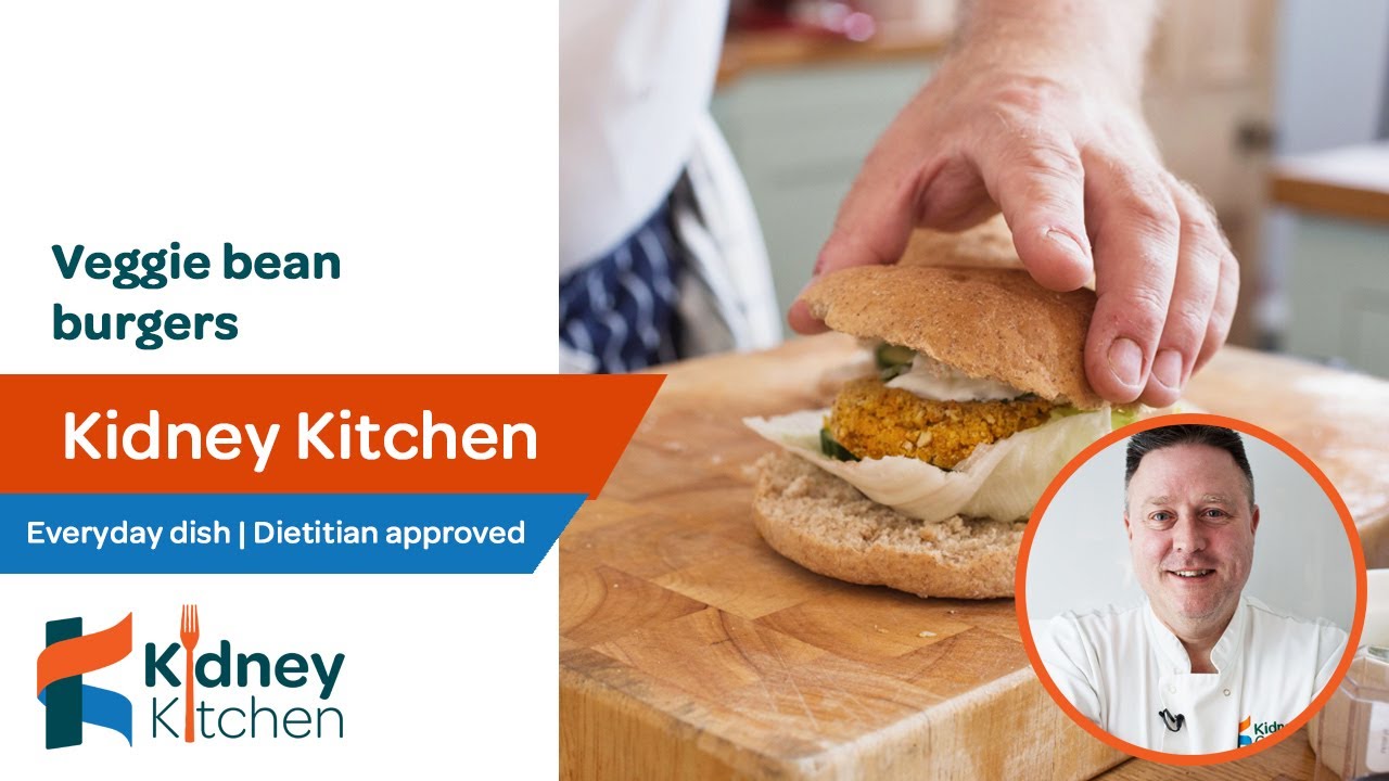 Veggie bean burgers | Kidney Kitchen | kidney friendly recipe
