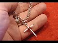 Wire Bending, How To Make A Tie Clasp with Simple Cross By R David. How to make a tie holder.