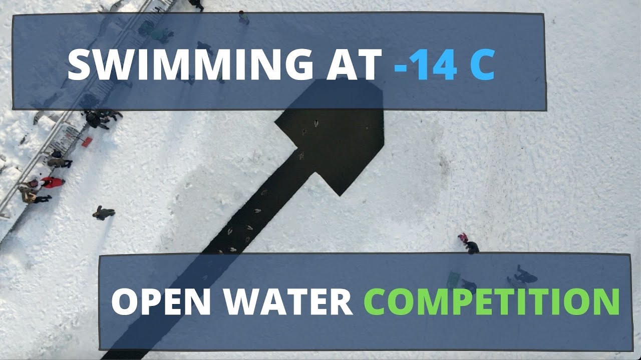 SWIMMING IN ICY WATER COMPETITION AT -14 C (6.8 F) | Training