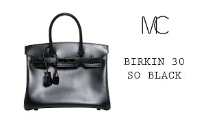 Hermes Birkin 30 Bag So Black Limited Edition Box Leather