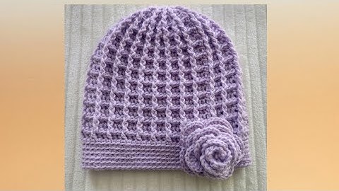 Easy Crochet Hat|Waffle Stitch Beanie, The Waffle Stitch Hat Crochet Tutorial #crochetworldcreations