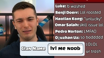 Challenging trash talking subscribers to a 1v1