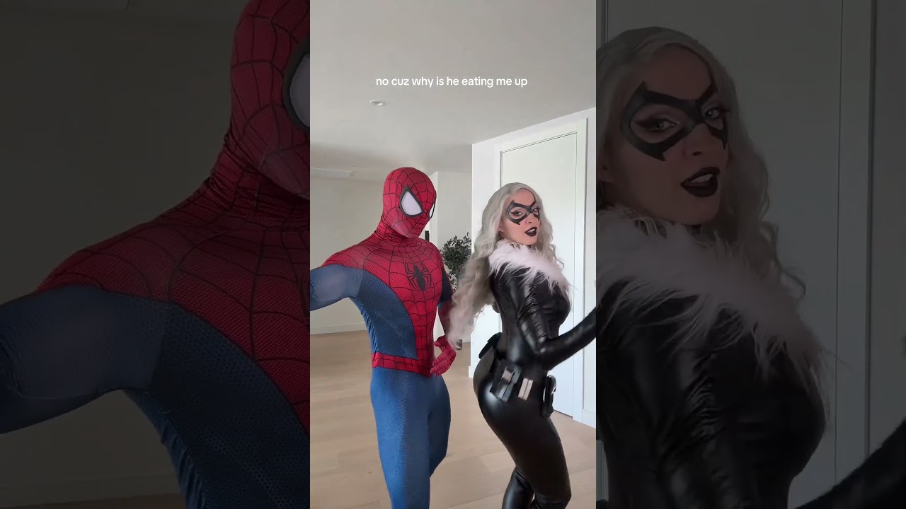 chill I can’t keep up 😪 #spiderman #blackcat #dance #trend #cosplay