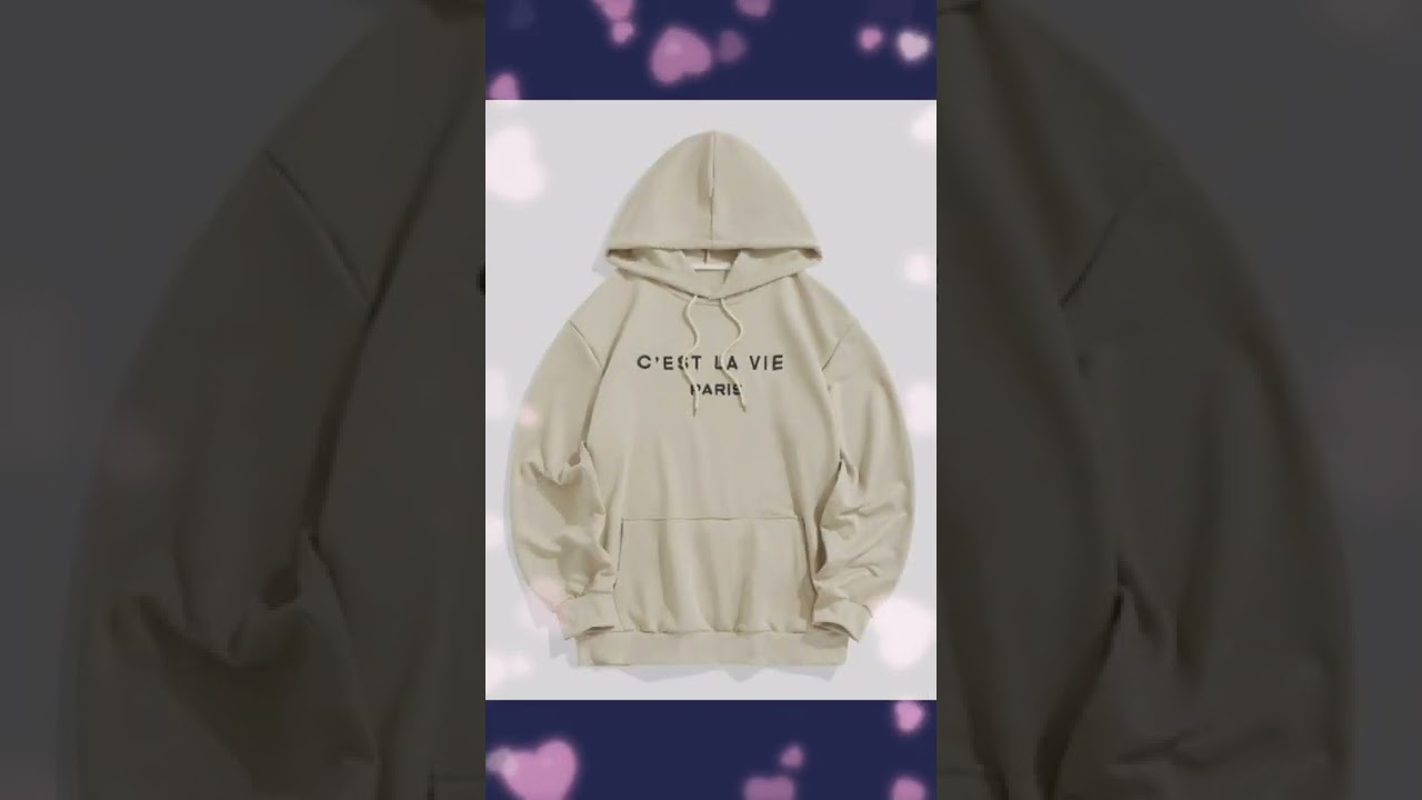 C'EST LA VIE PARIS Embroidery Essentials Hoodie |  ZAFUL  