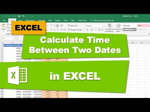 Calculate Time Between Two Dates in Excel