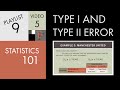 Statistics 101: Type I and Type II Error Examples