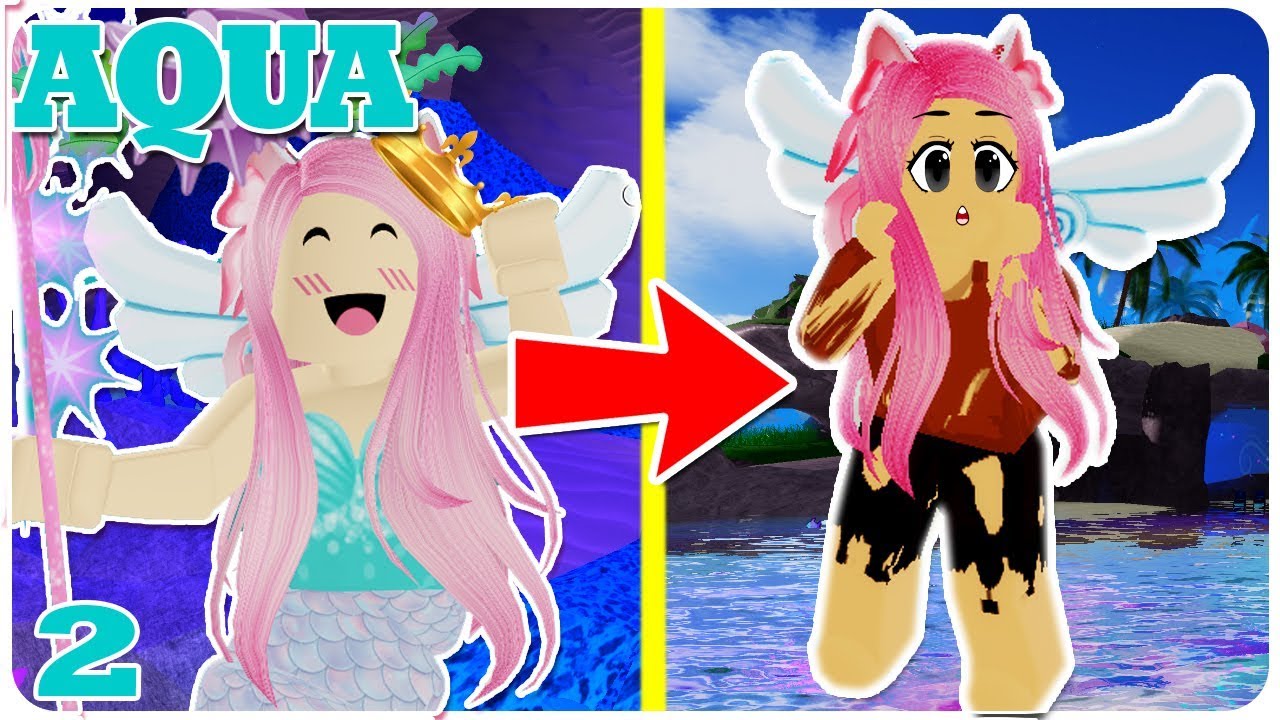 De Sirena Rica A Humana Pobre Transformacion Aqua Ep 2 Historia En Roblox - roblox en directo lunauwu youtube