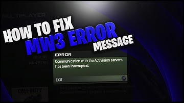 mw3 communication with Activision servers error FIX!