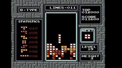 NES Tetris B-Type 19-3 completed
