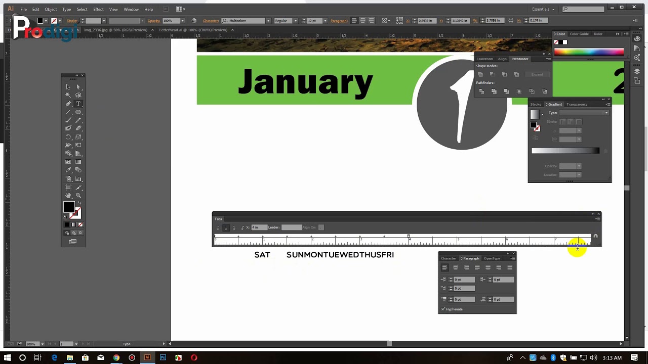How to Design a Calendar || Graphic Design || Adobe Illustrator ...