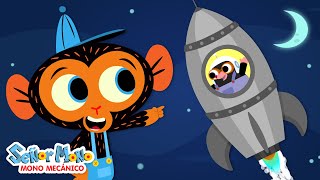 El Cohete Espacial De La Señorita Topo | Señor Mono, Mono Mecánico | Caricatura para Niños