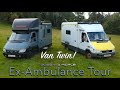 Van Twins! Stunning parallel ex-Ambulance/Camper Tour