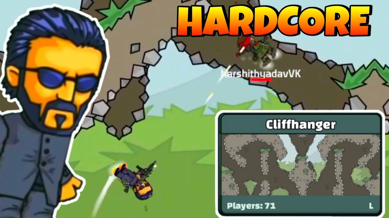 MINI MILITIA HARDCORE CLIFFHANGER FUNNY GAMEPLAY #8