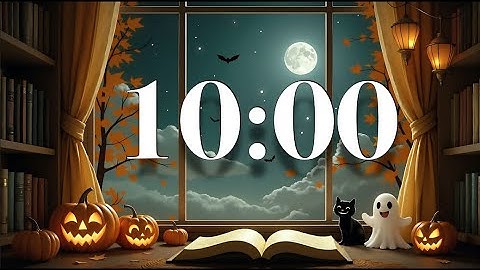 10 Minute Fall Halloween Timer – Fun, Magical Music & Cute Autumn October | Focus, Classroom, Study