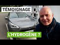 La voiture  hydrogne toyota mirai vue par un chauffeur professionnel