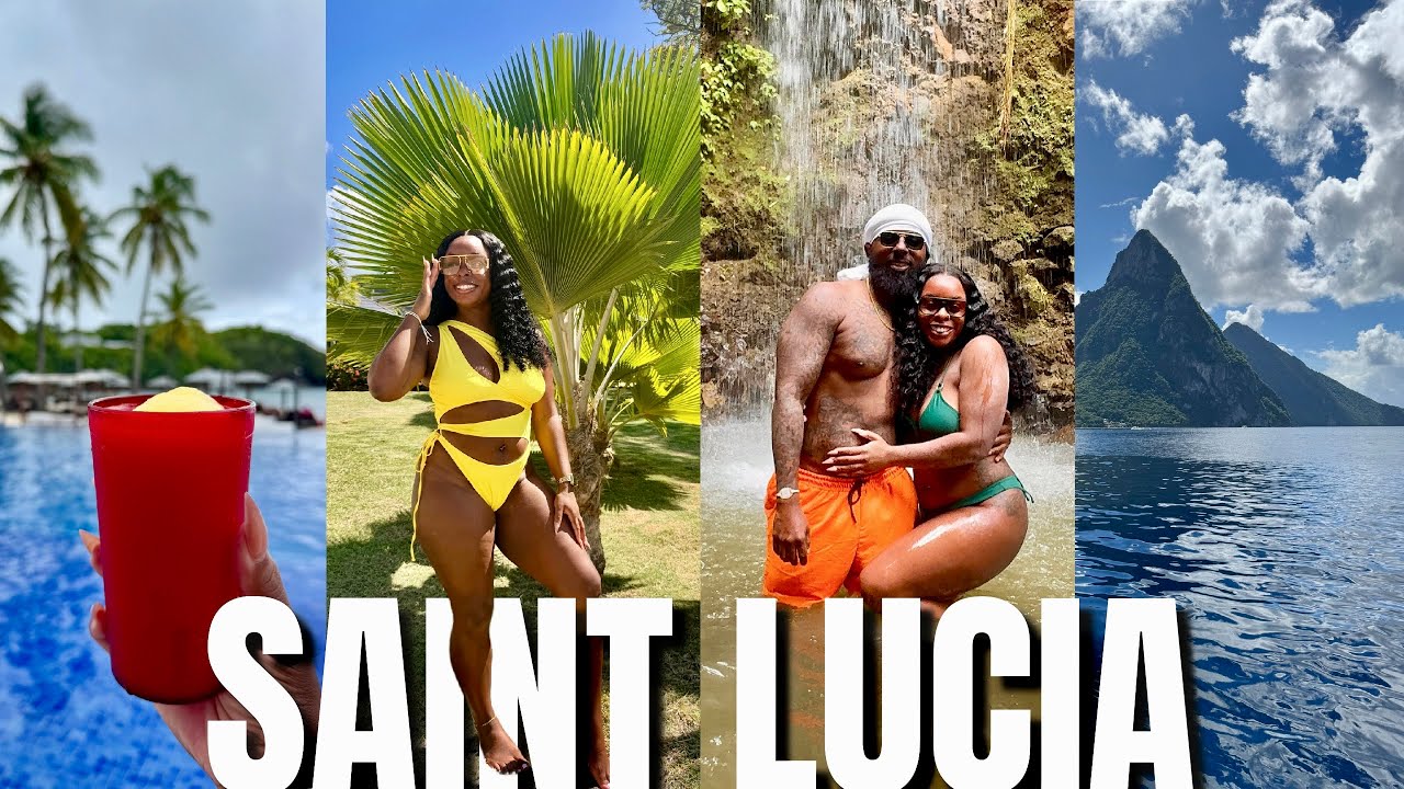 SAINT LUCIA VLOG | Anniversary Trip, LIT Street Party, Sulphur Springs, Waterfall + Catamaran Cruise