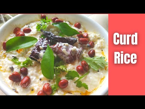 Curd Rice|Dahi Bhat |Refreshing summer recipe