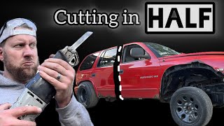Cutting Up a Vehicle | SUV into a Truck #ute #dodge #theburnoutbeaterproject