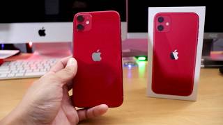 Iphone 11 Product Red Unboxing First Impressions Youtube