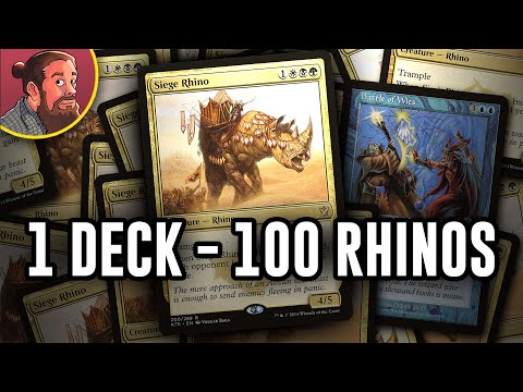 100 Rhinos in Modern | The Biggest (Literally) Brain Brew | MTG Gameplay