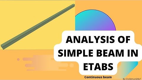 Analysis of simple beam in ETABS