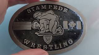 Stampede Wrestling Belt Buckle, Vintage late 70s- Mid 80s - Vintage Wrestling Merch