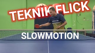 teknik flick forehand slowmotion tenis meja pemula