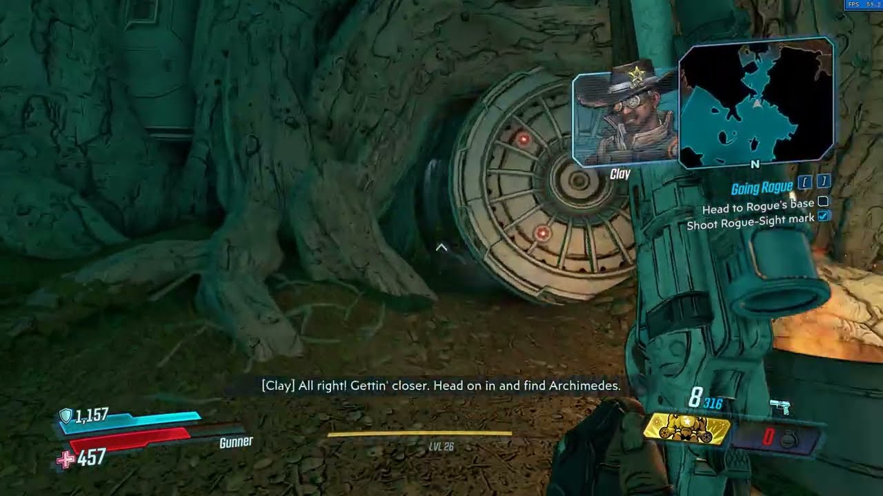 Borderlands 3   chapter 15   Going Rogue   Head to Rogue's base   Shoot Rogue Sight mark