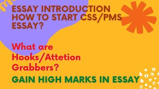 How to Write Essay Introduction? I Hooks in Essay I Essay Writing With Faiza Latif I #essay #css