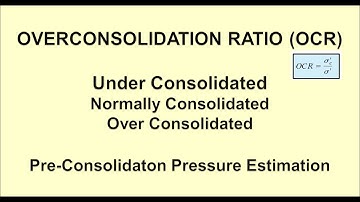 Overconsolidation ratio (OCR)