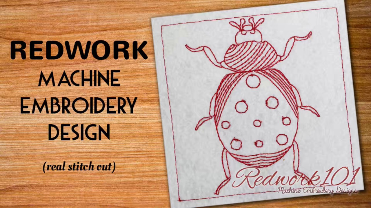 Coccinellidae  redwork embroidery designs  youtube Coccinellidae  redwork embroidery designs  youtube
