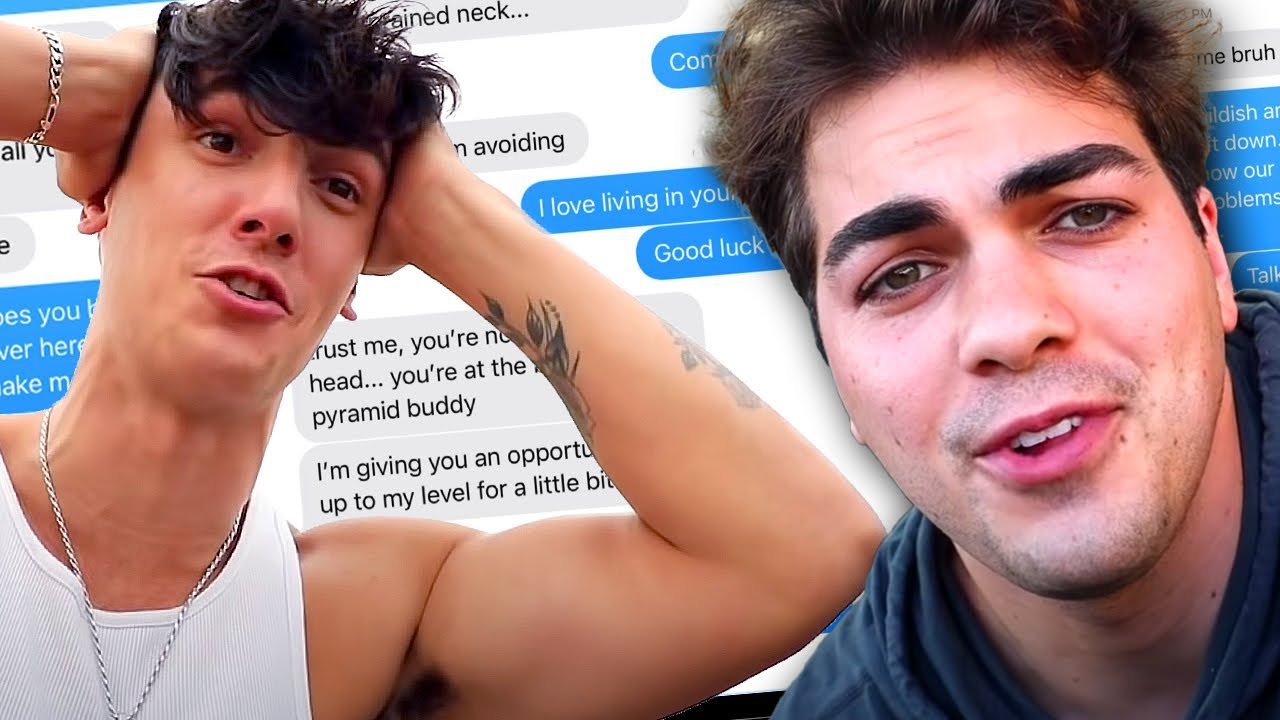 Tik Tok stars Bryce Hall and Thomas Petrou REACT after Thomas leaks THESE texts causing more beef