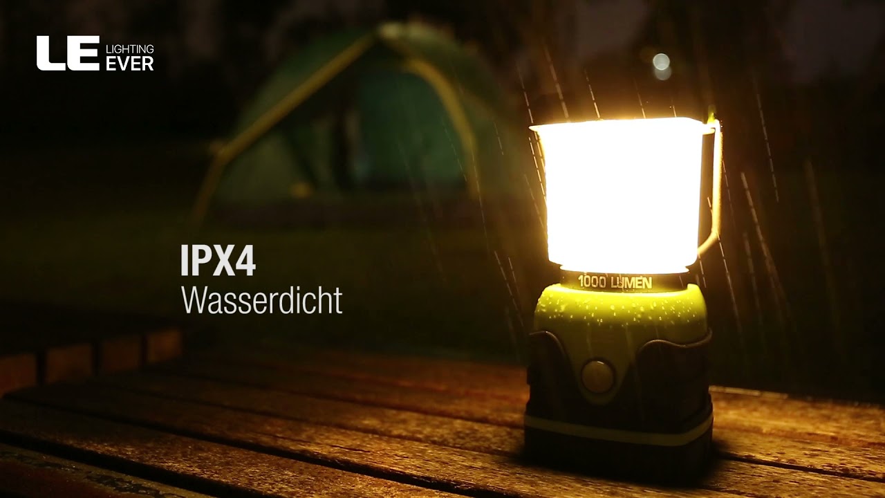 LE LED Campinglampe, Ultra Hell 1000 Lumen, 4 Leuchtmodi Dimmbar  Suchscheinwerfer, Batteriebetrieben Notfallleuchte für Stromausfällen,  Wandern, Notfall, Ausfälle und so weiter, 2 Stück