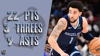 Scotty Pippen Jr 22 Pts 3 Threes 9 Asts Vs Hawks 2425 Season