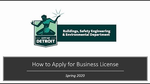City of Detroit Accela/eLAPS Video Tutorials: How to Apply for a Business License