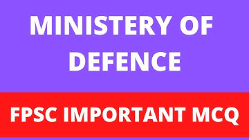 MINISTRY OF DEFENCE | MOD | FPSC PAST Paper solved MCQs | Assistant Director | Sub-inspector MCQs