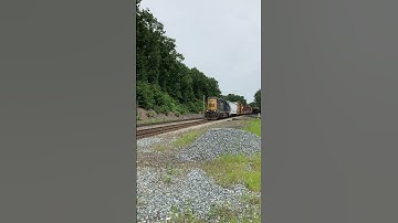 Long Hood Forward Freight Action. CSX Local With Ex-Wisconsin Central Boxcars. Freight Railroading