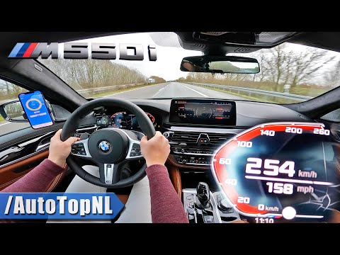 2021 BMW M550i xDrive LCI 530HP TOP SPEED on AUTOBAHN [NO SPEED LIMIT] by AutoTopNL