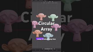 The easiest way to make a circular array in blender #blendertips #blendertricks