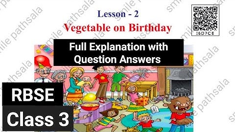 RBSE Class 3 Evs lesson 2 Vegetable on Birthday explanation in hindi with question answers |solution