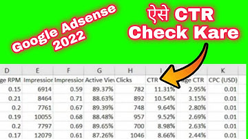 How to check google adsense ctr in 2022 || how to check youtube ctr in 2022