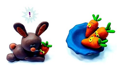 Làm chú Thỏ Con và Cà Rốt đất nặn - Shaping Clay - PanPan