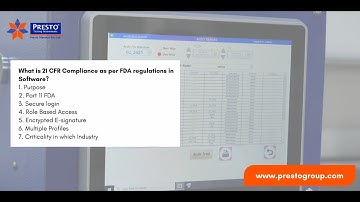 What is 21 CFR Compliance in Software? | FDA Part 11 Explained for Pharma & Lab Testing | Presto