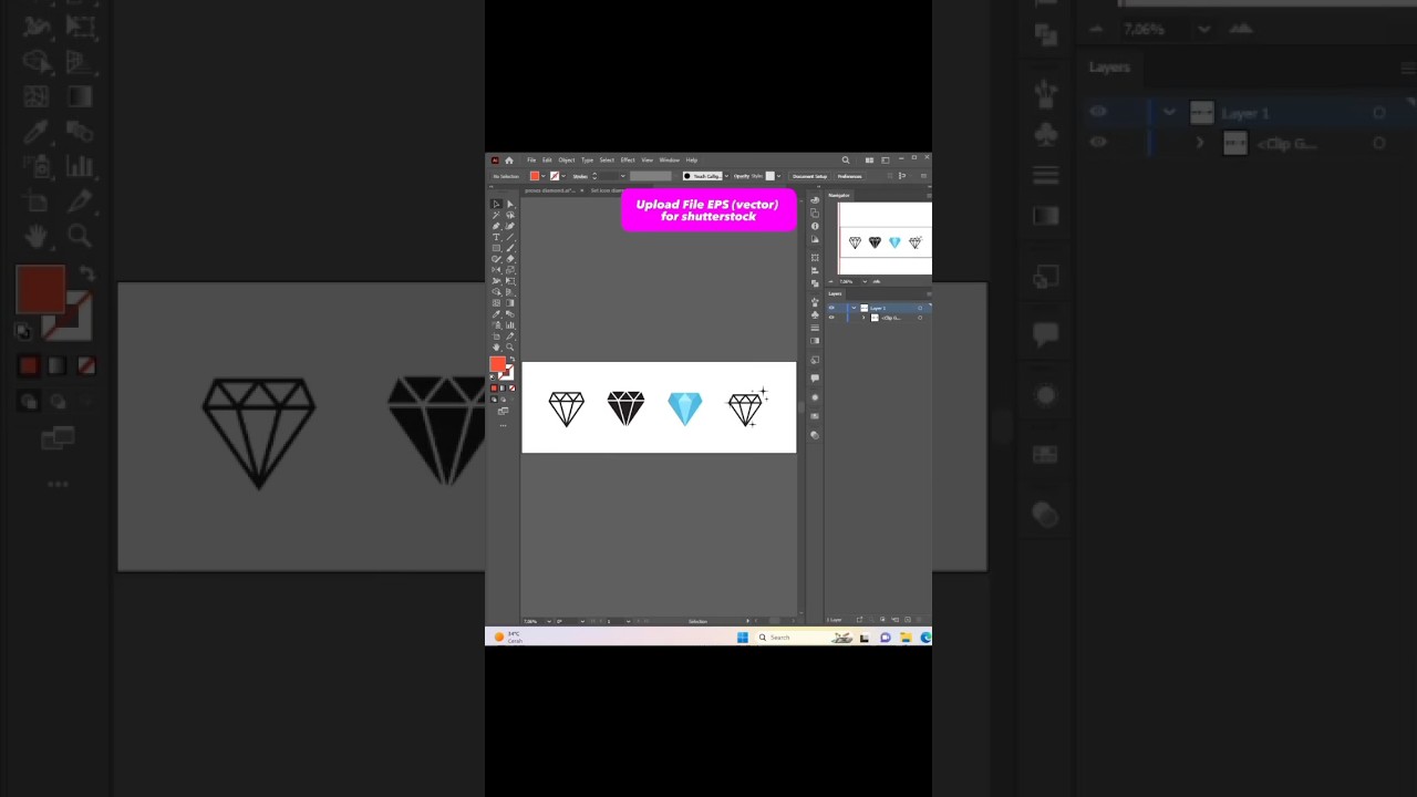 upload file vector eps for shutterstock #shorts #tutorialadobeilustrator #design #shutterstock