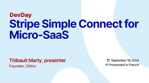 Thibault Marty | Stripe Simple Connect for Micro-SaaS | Bubble.io