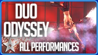 every high flying performance from aerial acrobats duo odyssey