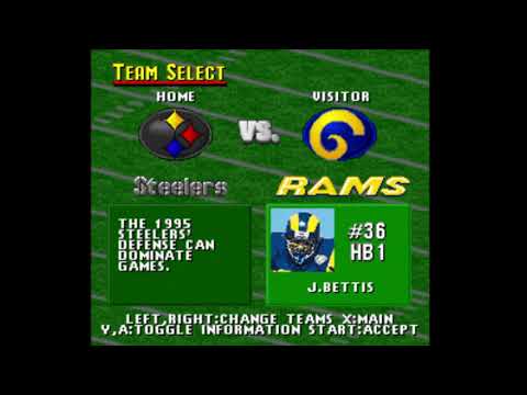 Madden NFL 96 for SNES Walkthrough