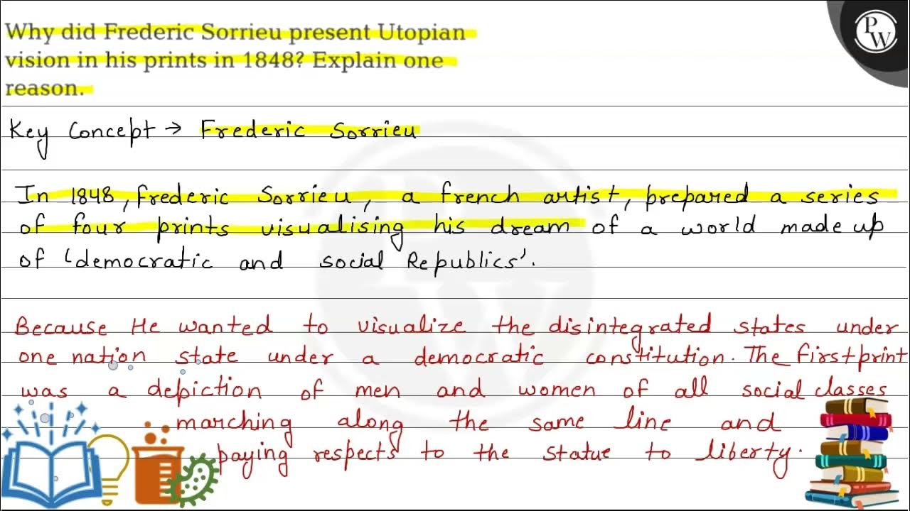 Why did Frederic Sorrieu present Utopian vision in his prints in 1848