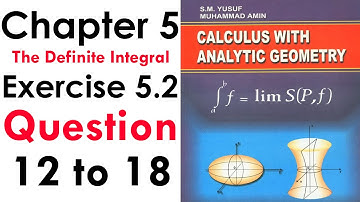 BSc - Chapter 5 Exercise 5.2 Question 12 to 18 | OFW