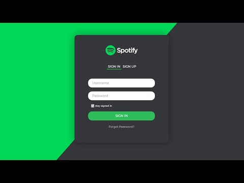 JavaFX - Login form - Spotify inspiration
